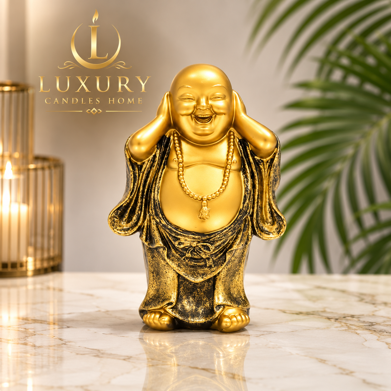 BUDA DORADA DECORATIVA 14CM