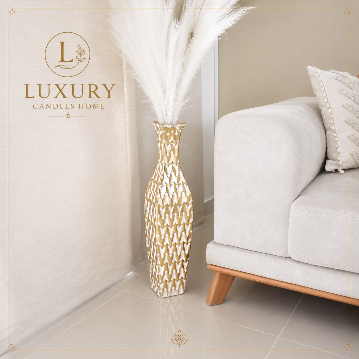JARRÓN 13.5*13.5*61 CM LUXURY